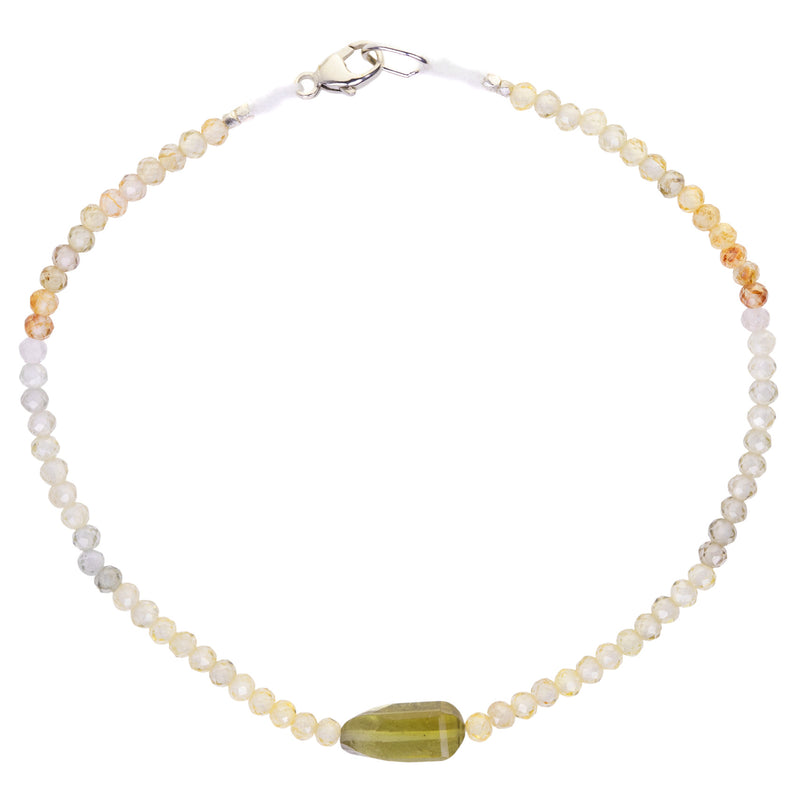 Zircon and Tourmaline Beaded Bracelet
