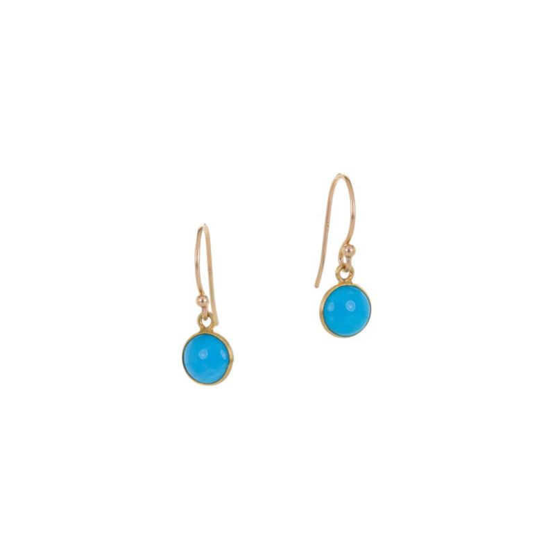 Margaret Solow Round Turquoise Drop Earrings | Quadrum Gallery