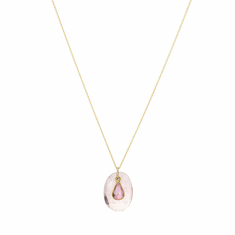 Margaret Solow Pink Tourmaline and Sapphire Necklace | Quadrum Gallery