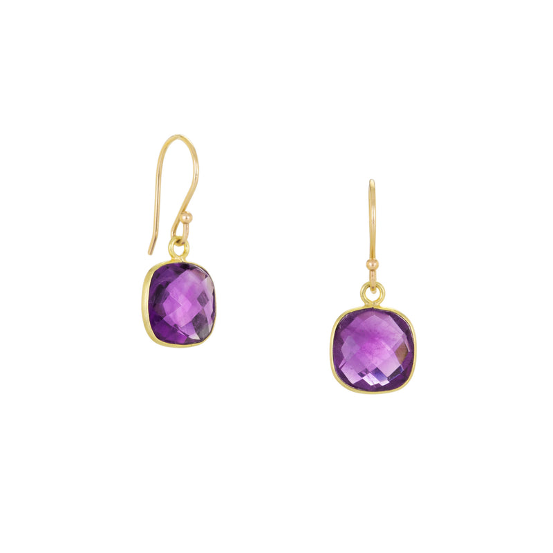 Margaret Solow Faceted Square Amethyst Earrings | Quadrum Gallery