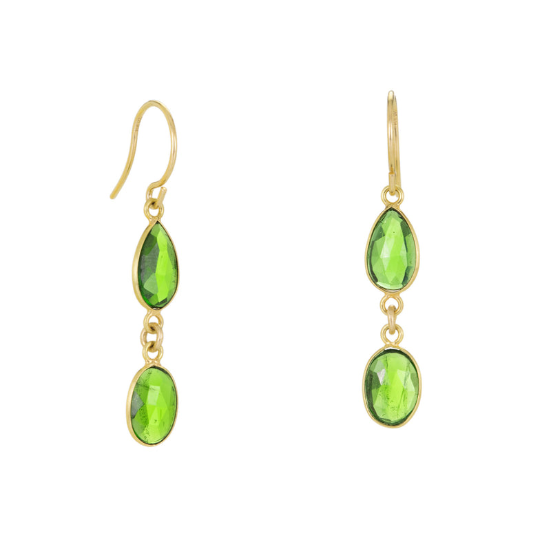Margaret Solow Double Chrome Diopside Drop Earrings | Quadrum Gallery