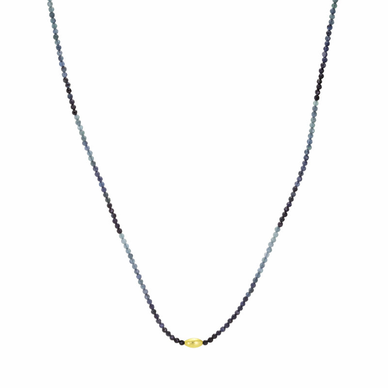 Margaret Solow Ombre Blue Tourmaline Beaded Necklace | Quadrum Gallery