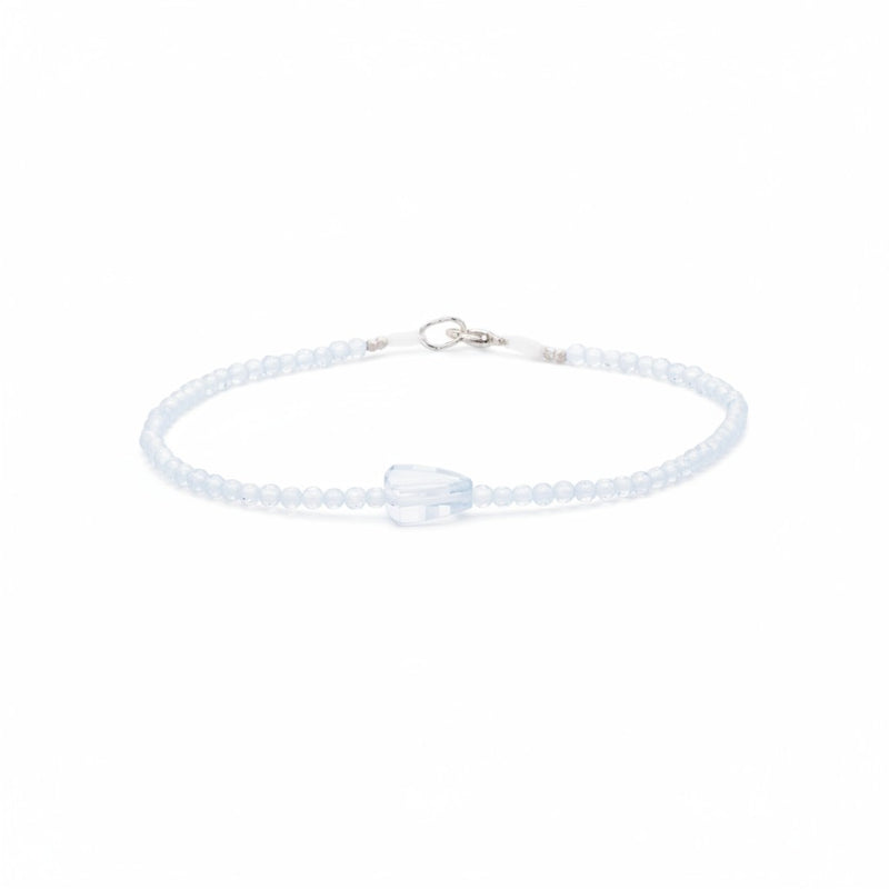 Margaret Solow Blue Topaz Beaded Bracelet with Aquamarine Bead | Quadrum Gallery