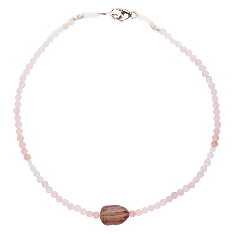 Pink Opal and Tourmaline Bracelet