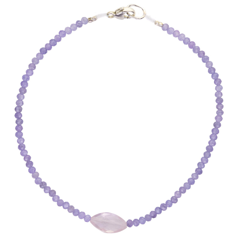 Margaret Solow Tanzanite and Rose Quartz Beaded Bracelet | Quadrum Gallery