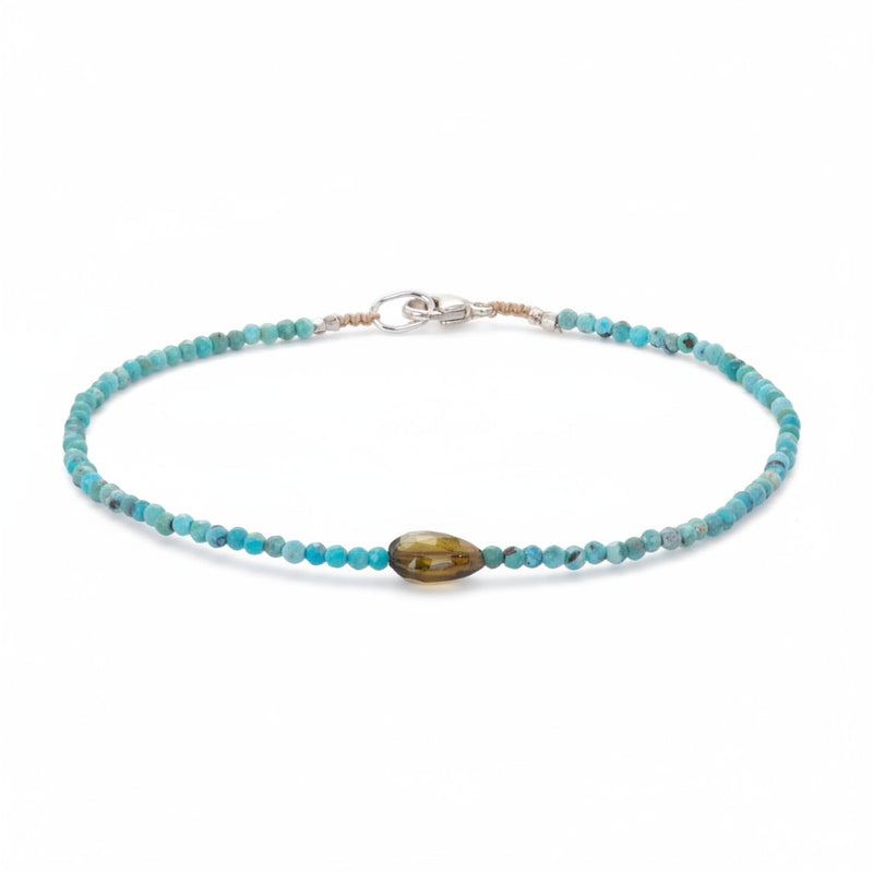 Margaret Solow Faceted Turquoise and Tourmaline Bracelet | Quadrum Gallery