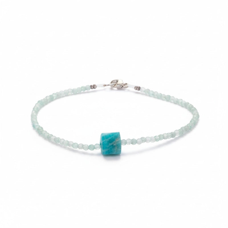 Margaret Solow Green Strawberry Quartz & Amazonite Bracelet | Quadrum Gallery