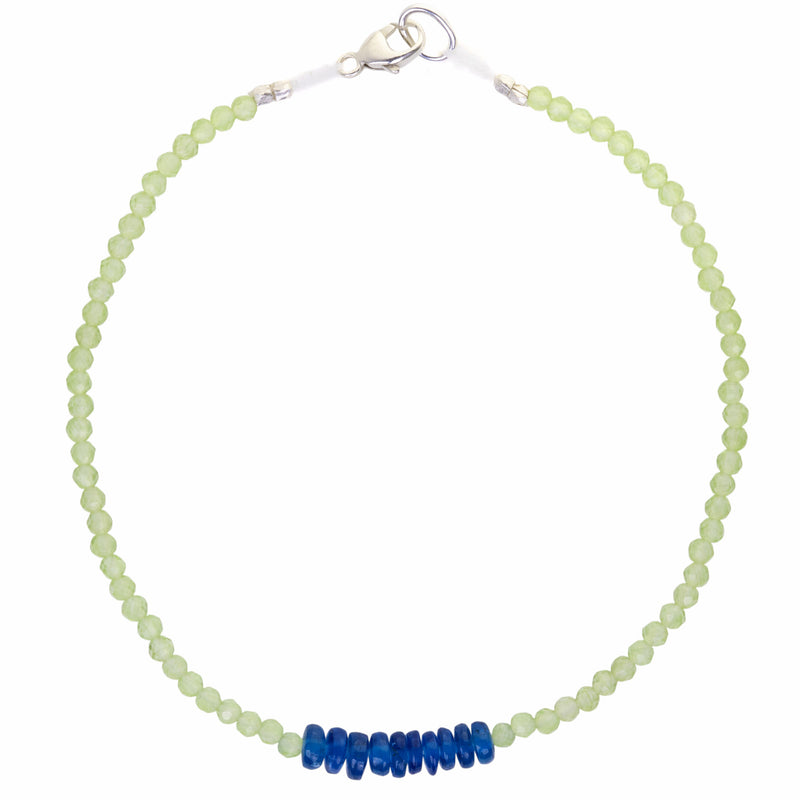 Peridot and Apatite Beaded Bracelet