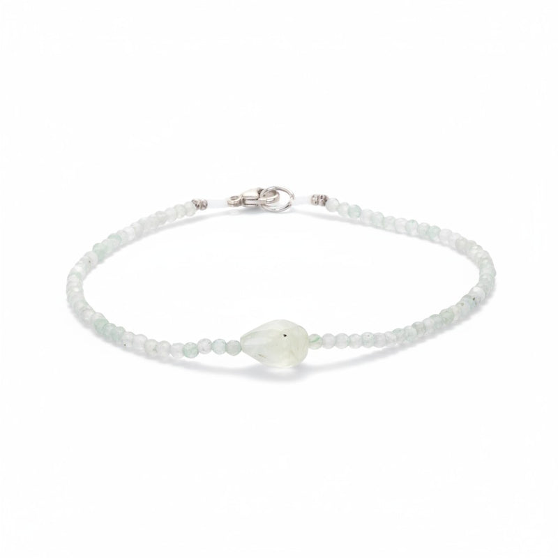 Margaret Solow Green Strawberry Quartz and Prehnite Bracelet | Quadrum Gallery