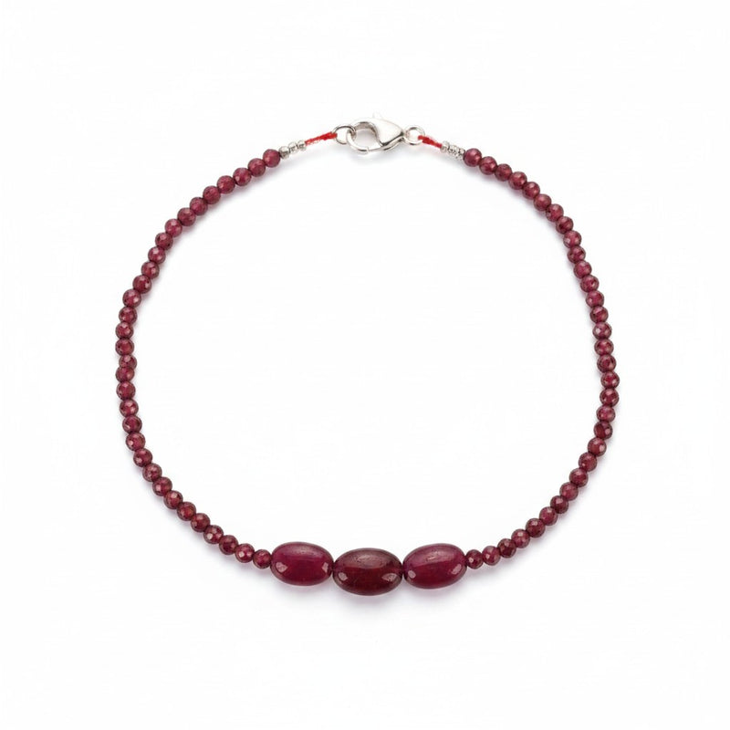 Margaret Solow Faceted Garnet and Ruby Beaded Bracelet | Quadrum Gallery