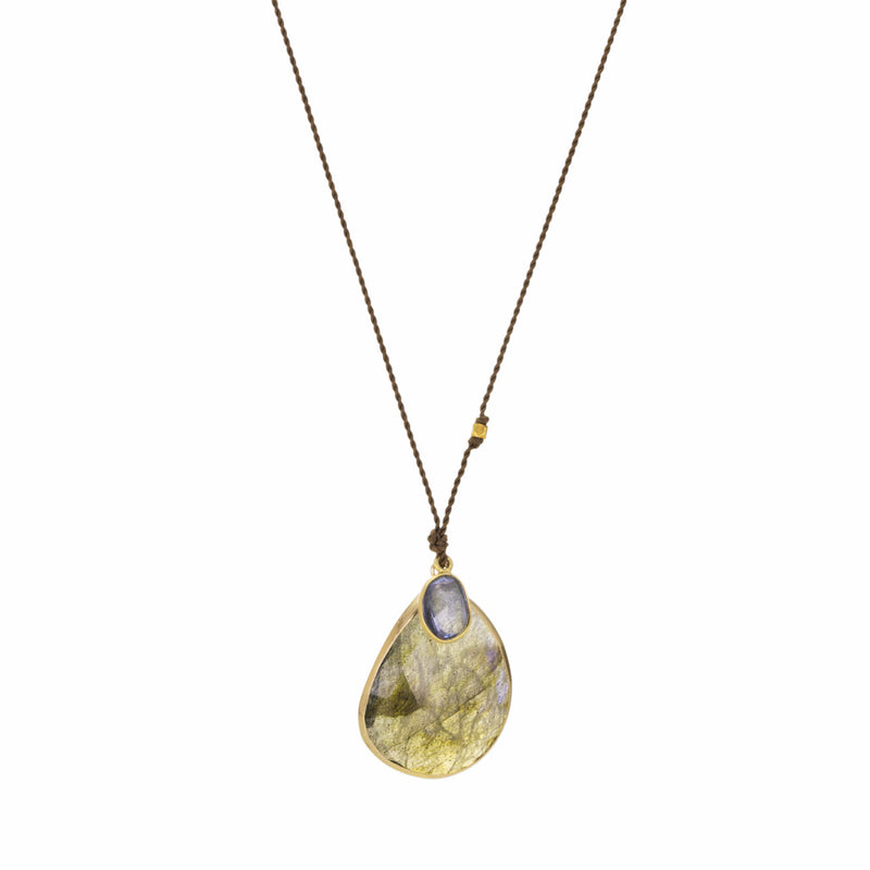 Margaret Solow Labradorite and Sapphire Pendant Necklace | Quadrum Gallery