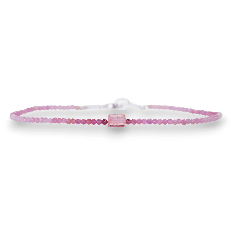 Margaret Solow Ombre Ruby and Tourmaline Bead Bracelet | Quadrum Gallery