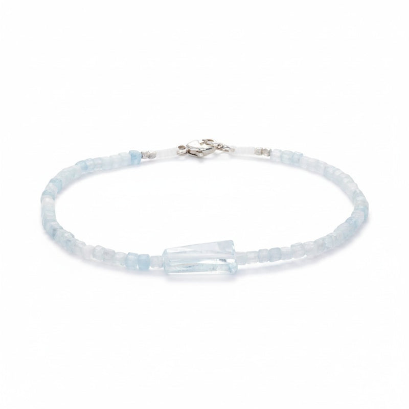 Margaret Solow Geometric Aquamarine Beaded Bracelet | Quadrum Gallery