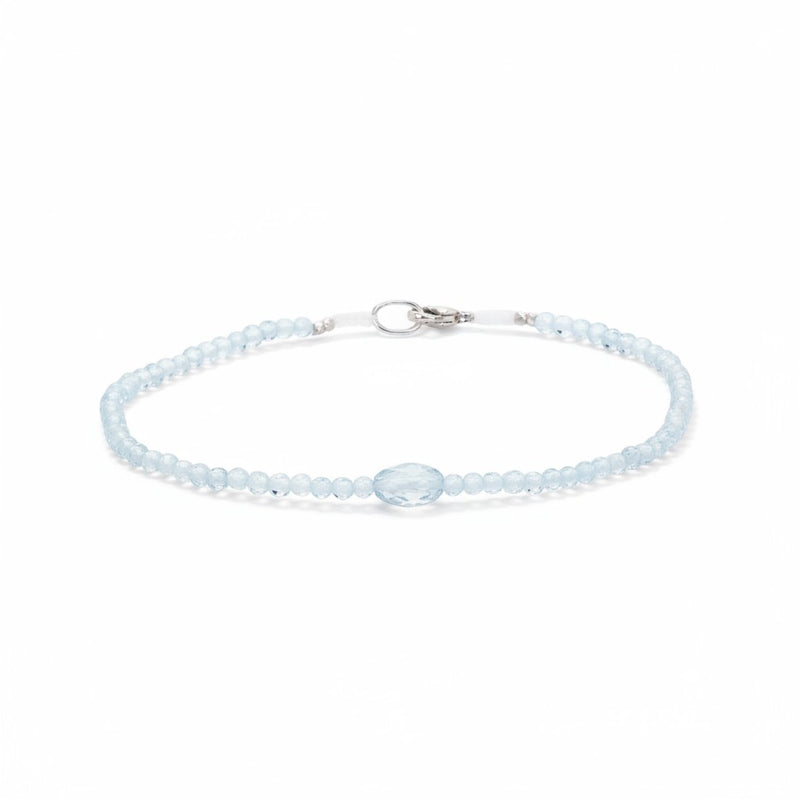 Margaret Solow Faceted Aquamarine Bead Bracelet | Quadrum Gallery