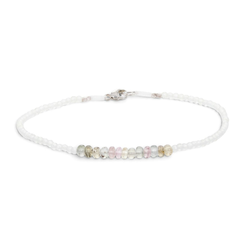 Margaret Solow Faceted Prehnite and Tourmaline Bracelet | Quadrum Gallery