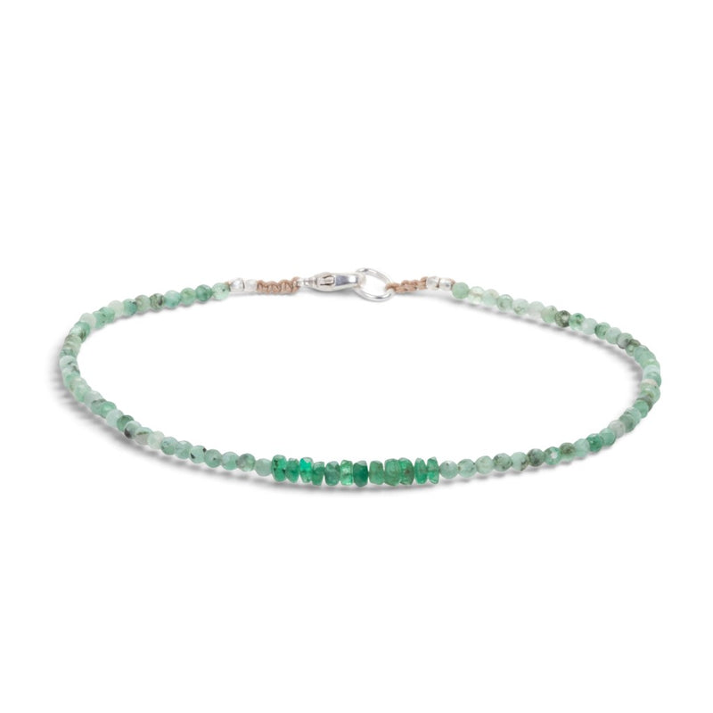 Margaret Solow Faceted Multicolored Emerald Bead Bracelet | Quadrum Gallery
