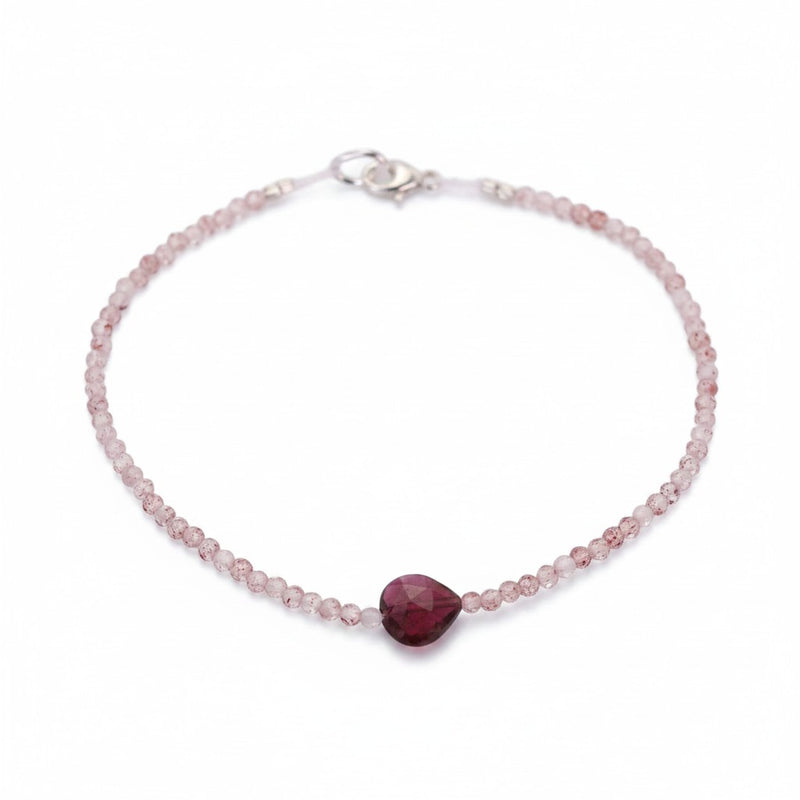 Margaret Solow Strawberry Quartz and Tourmaline Bracelet | Quadrum Gallery