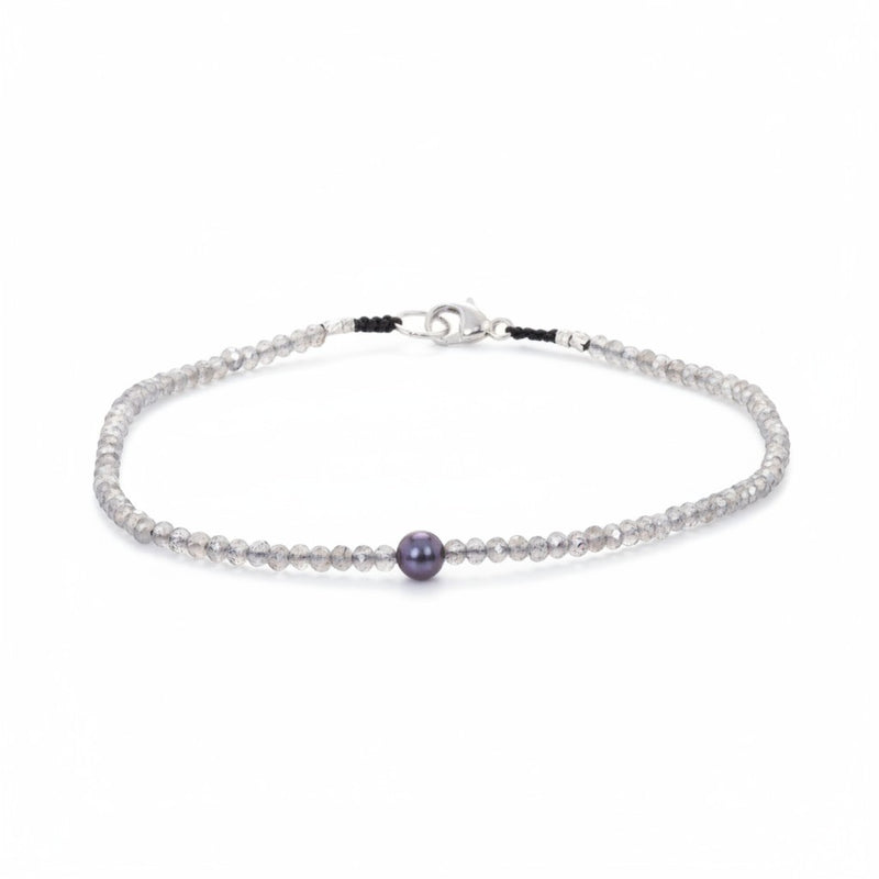 Margaret Solow Faceted Labradorite and Gray Pearl Bracelet | Quadrum Gallery