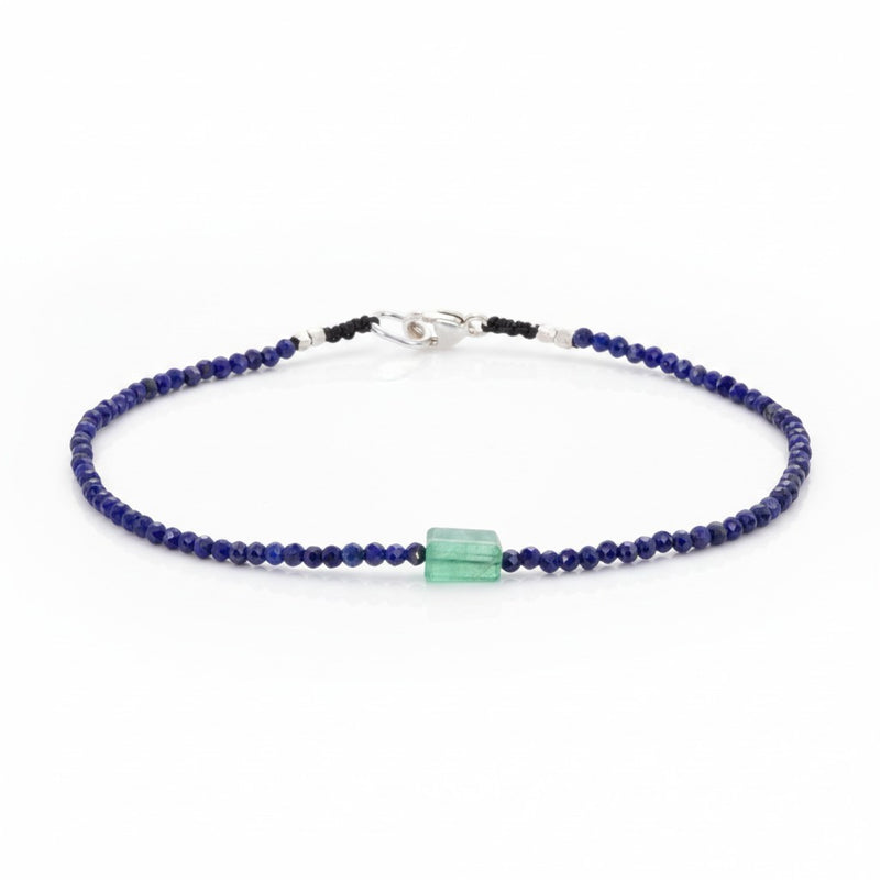 Margaret Solow Faceted Lapis and Emerald Bracelet | Quadrum Gallery