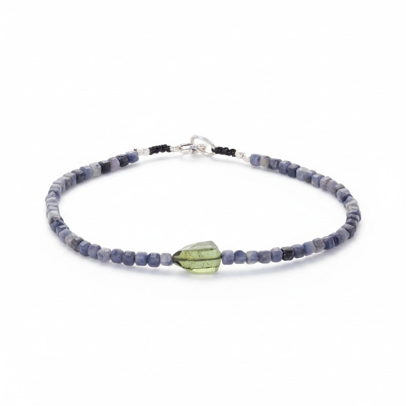 Margaret Solow Blue Sapphire and Green Tourmaline Bracelet | Quadrum Gallery