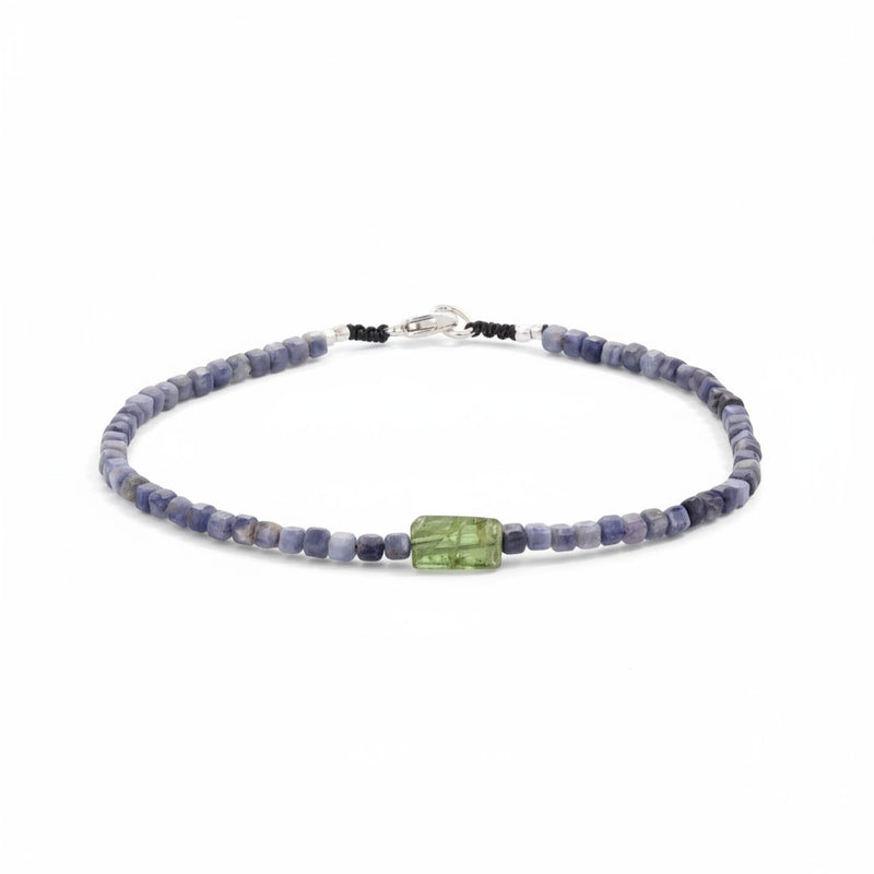 Margaret Solow Faceted Blue Sapphire and Tourmaline Bead Bracelet | Quadrum Gallery