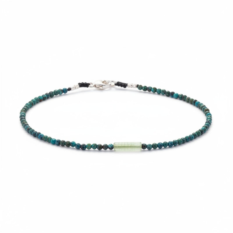 Margaret Solow Faceted Chrysoprase and Tourmaline Bead Bracelet | Quadrum Gallery
