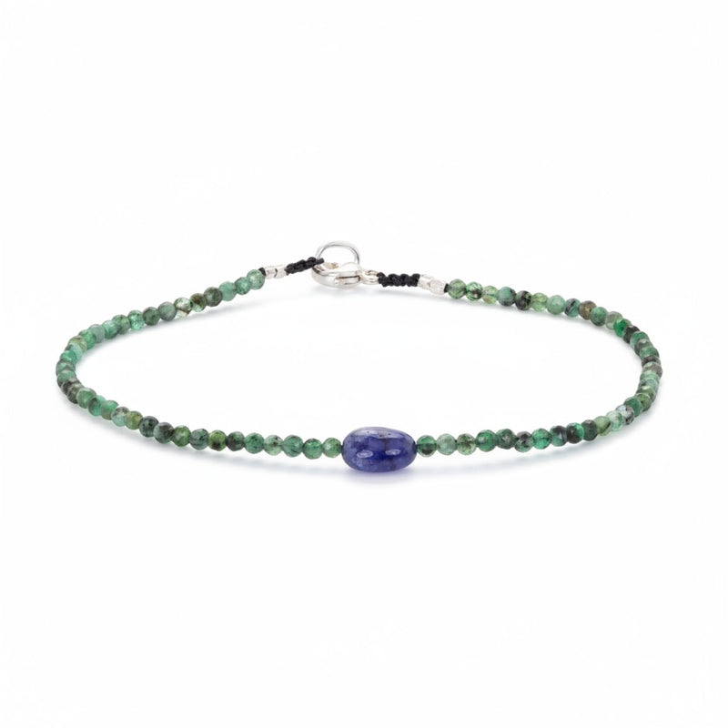 Margaret Solow Faceted Emerald and Sapphire Bracelet | Quadrum Gallery