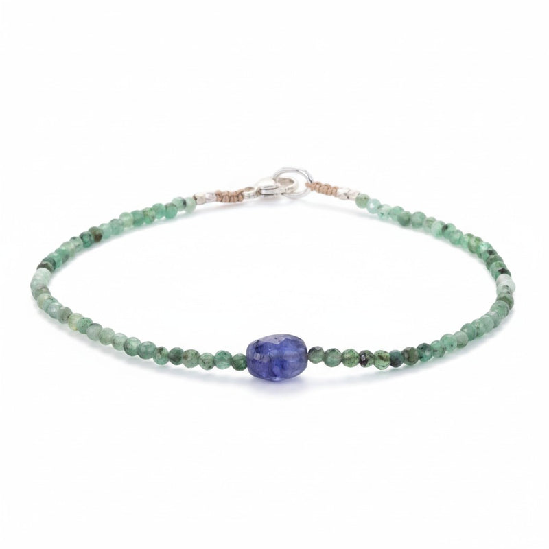 Margaret Solow Faceted Emerald and Sapphire Bead Bracelet | Quadrum Gallery