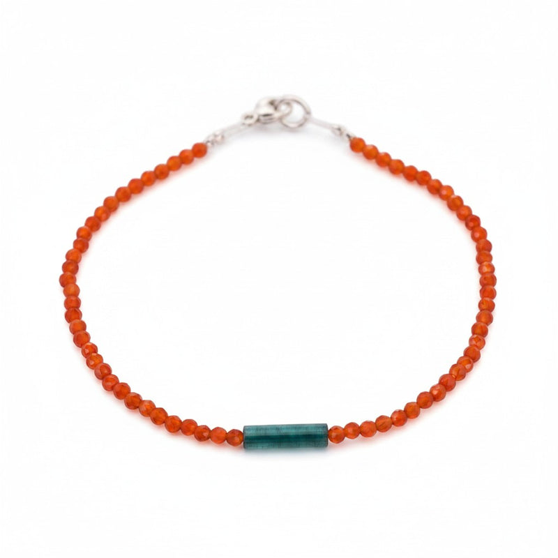 Margaret Solow Faceted Carnelian and Tourmaline Bracelet | Quadrum Gallery