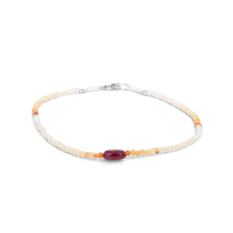Margaret Solow Fire Opal and Ruby Bracelet | Quadrum Gallery