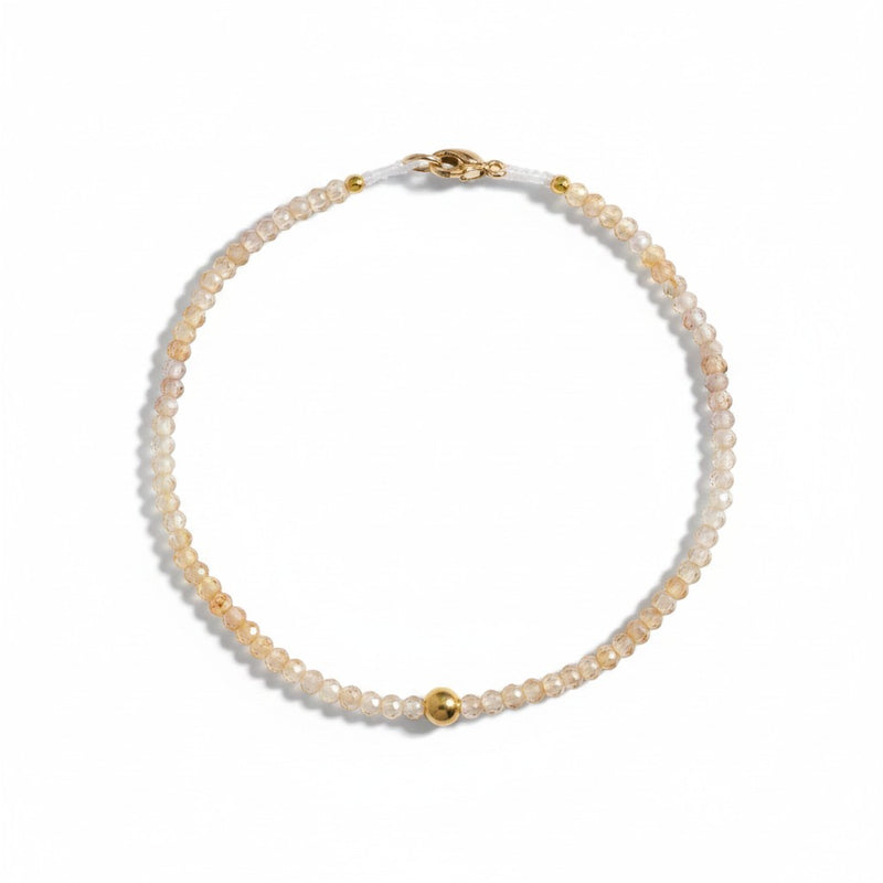 Margaret Solow Faceted Zircon and 18k Yellow Gold Beaded Bracelet | Quadrum Gallery