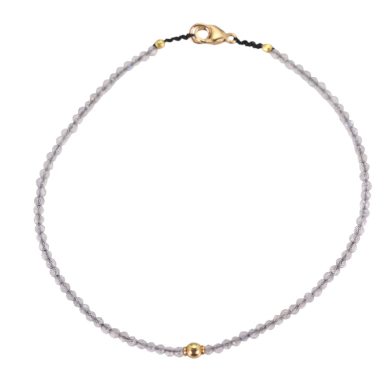 Margaret Solow Faceted Labradorite and 18k Beaded Bracelet | Quadrum Gallery