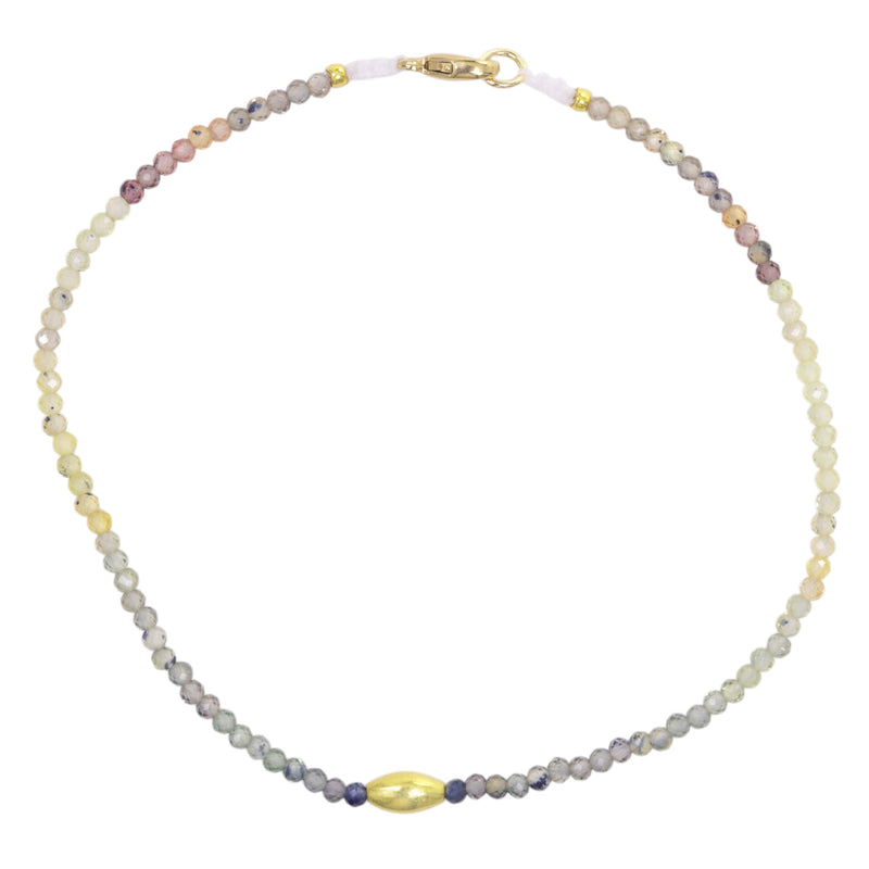 Margaret Solow Multicolored Sapphire and 18k Beaded Bracelet | Quadrum Gallery