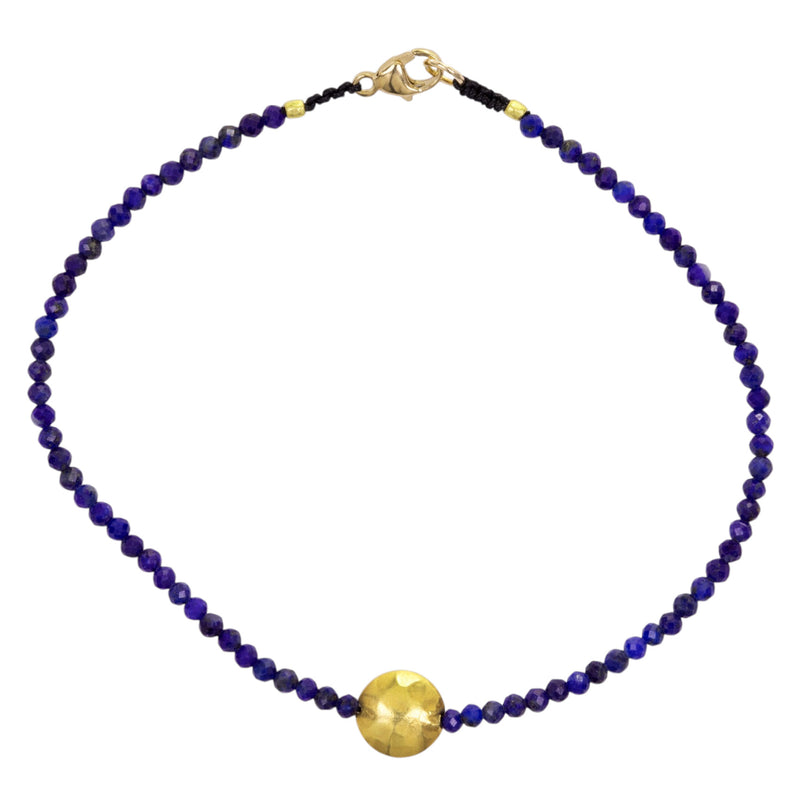 Margaret Solow Faceted Lapis and 18k Beaded Bracelet | Quadrum Gallery