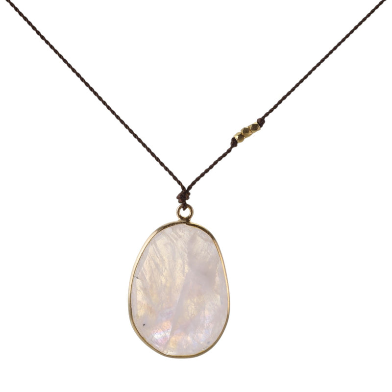 Margaret Solow 18k Rainbow Moonstone Pendant Necklace | Quadrum Gallery