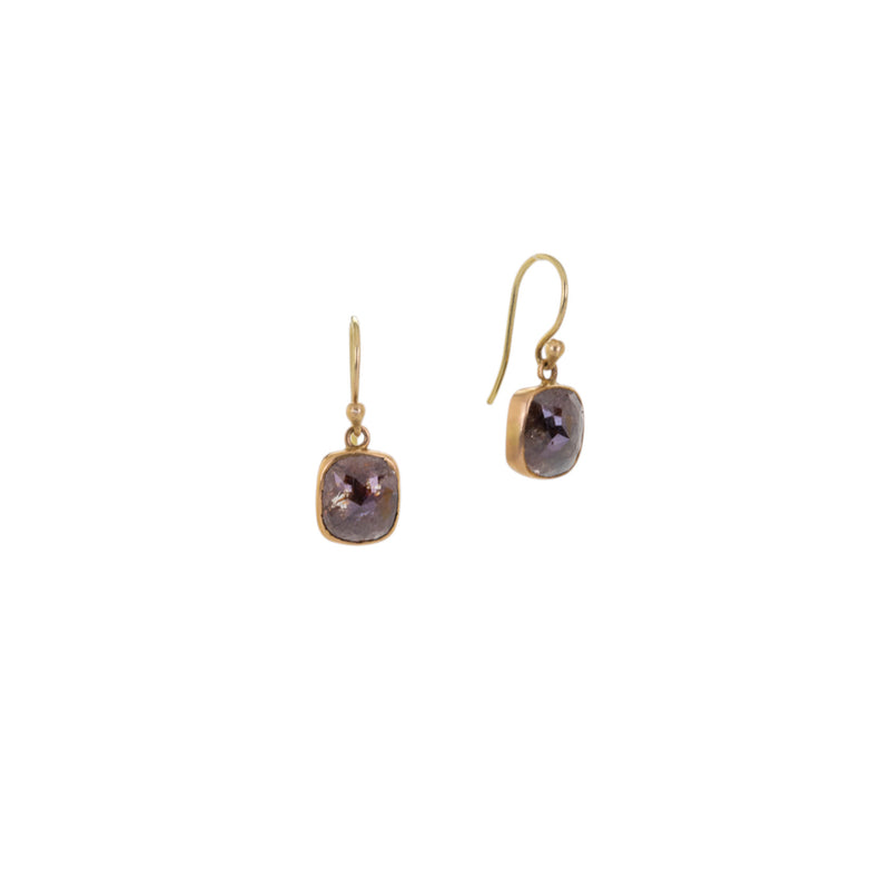 Margaret Solow Rose Cut Rustic Diamond Drop Earrings | Quadrum Gallery
