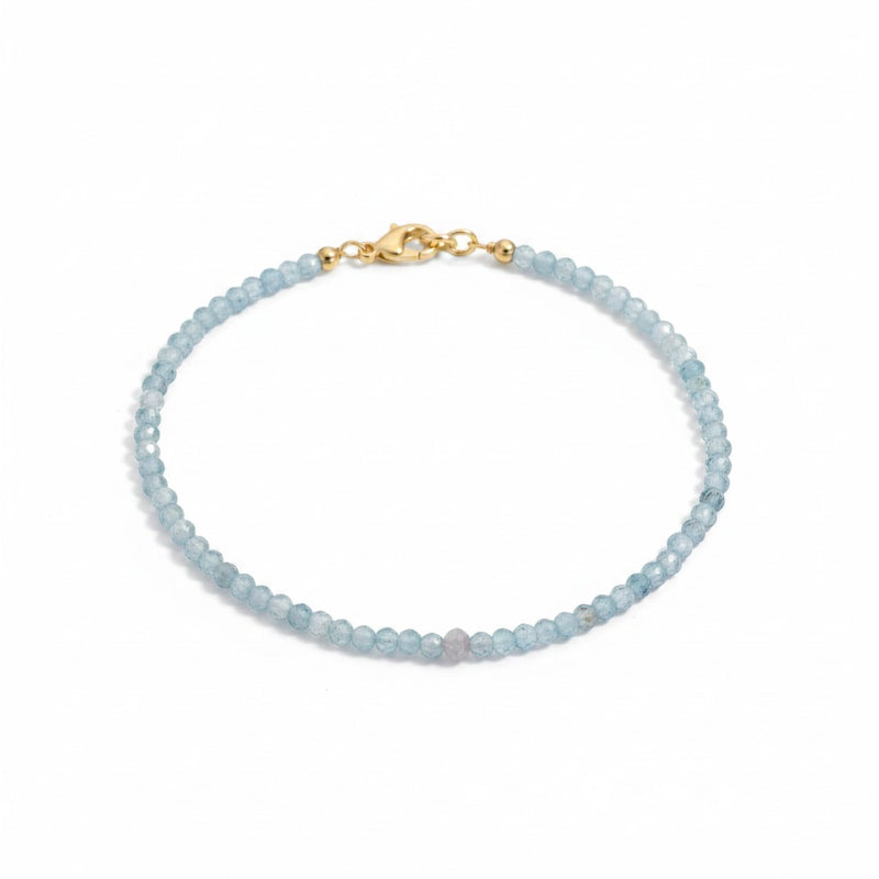 Margaret Solow Blue Zircon and Gray Diamond Bead Bracelet | Quadrum Gallery