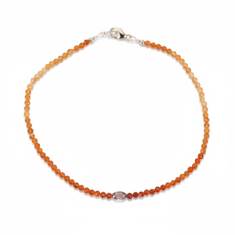 Margaret Solow Carnelian and Brown Diamond Bead Bracelet | Quadrum Gallery