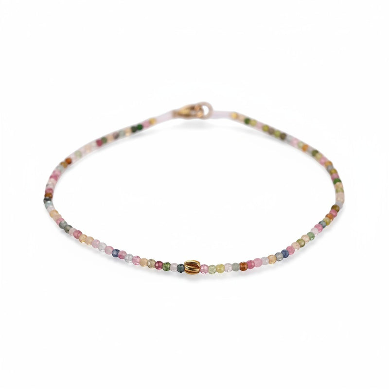 Margaret Solow 18k Bead and Watermelon Tourmaline Bracelet | Quadrum Gallery