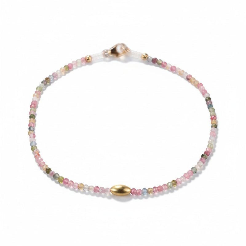 Margaret Solow 18k and Watermelon Tourmaline Bracelet | Quadrum Gallery