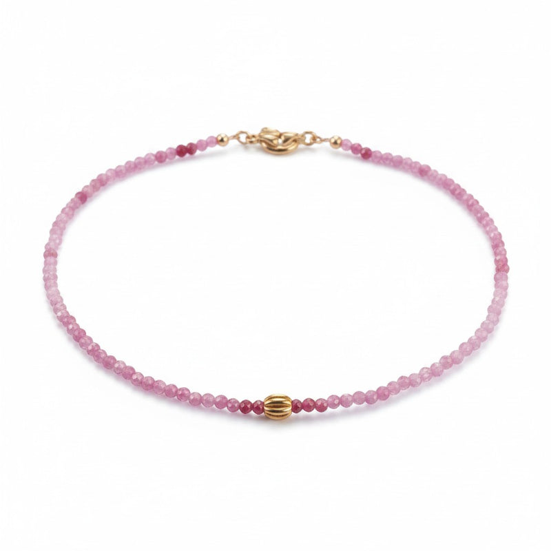 Margaret Solow Faceted Ombre Ruby and 18k Bead Bracelet | Quadrum Gallery