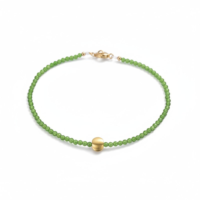 Margaret Solow Chrome Diopside and 18k Beaded Bracelet | Quadrum Gallery