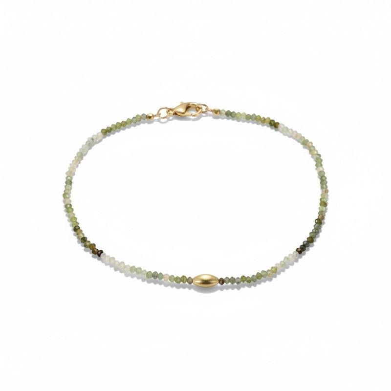Margaret Solow Green Tourmaline and 18k Beaded Bracelet | Quadrum Gallery