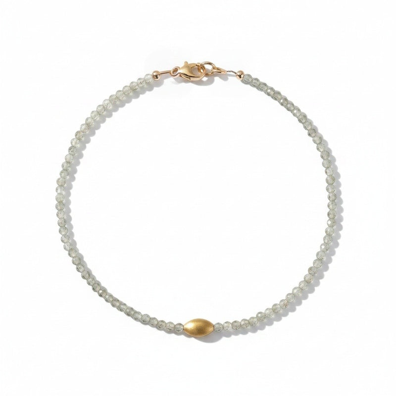 Margaret Solow Green Apatite and 18k Beaded Bracelet | Quadrum Gallery
