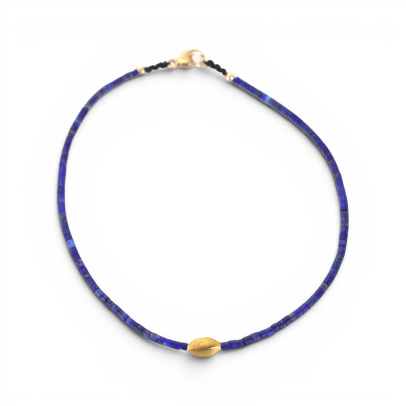 Margaret Solow Heishi Lapis and 18k Bead Bracelet | Quadrum Gallery