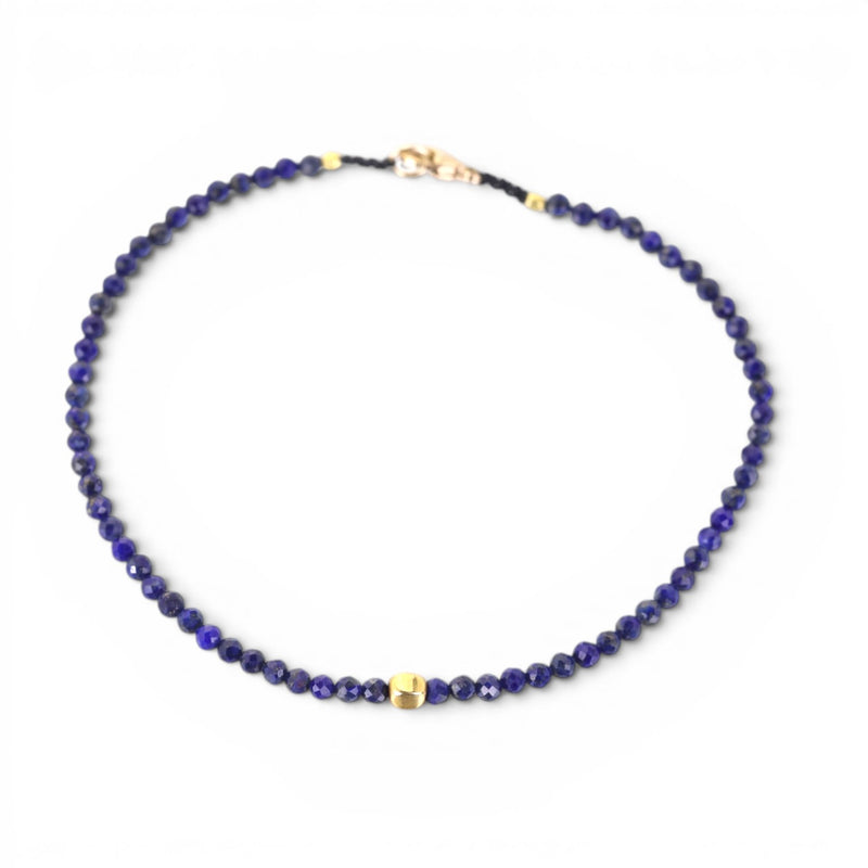 Margaret Solow Faceted Lapis and 18k Gold Bead Bracelet | Quadrum Gallery