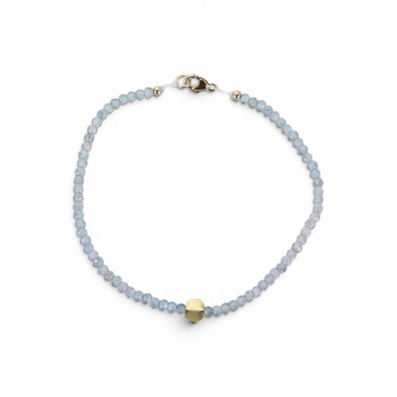 Margaret Solow Blue Zircon and 18k Bead Bracelet | Quadrum Gallery