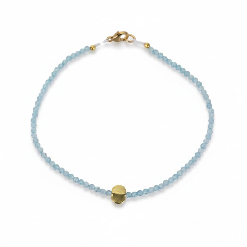 Margaret Solow Faceted Apatite and 18k Beaded Bracelet | Quadrum Gallery
