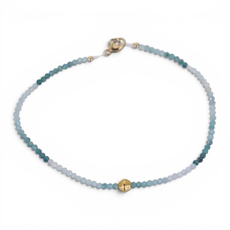 Margaret Solow Grandidierite and 18k Beaded Bracelet | Quadrum Gallery