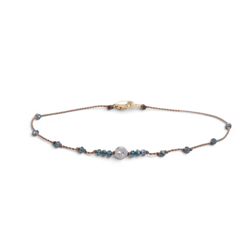 Margaret Solow Blue and Gray Diamond Cord Bracelet | Quadrum Gallery